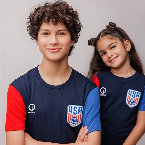 $94 NWT ONSIDE Unisex U.S Soccer Pajama Set Futbol Premium Cotton Navy Blue - Picture 1 of 7